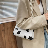 Cow Pattern Shoulder Bag Crossbody Messenger Handbag Purse B021