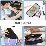 Cowboy Cat Pen Box Student School Anime Zipper Pen Bag Child Stationery Bag