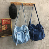 Cowboy Canvas Shoulder Bag Harajuku Work Bag