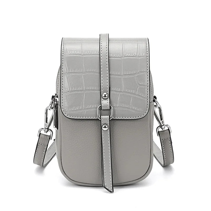 Cowhide Spring Women's Small Shoulder Bag Soft Leather Mobile Phone Bag