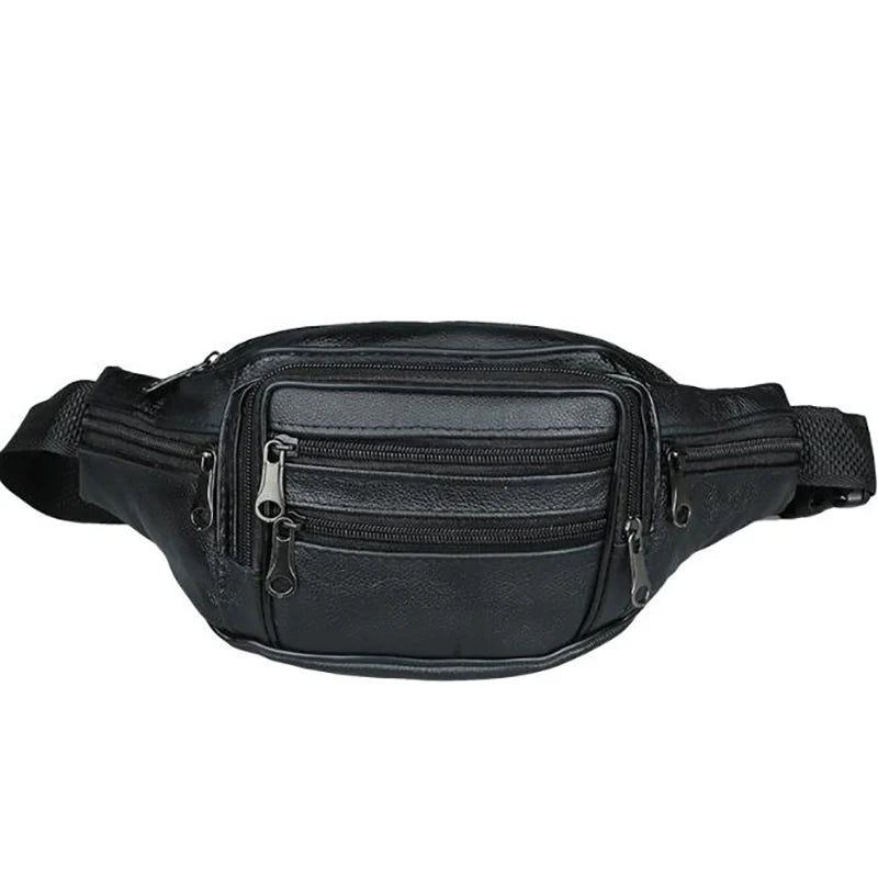 Cowhide Bag Waist Pack Fanny Pack Cell Phone Belt Pouch Shoulder Chest Pack