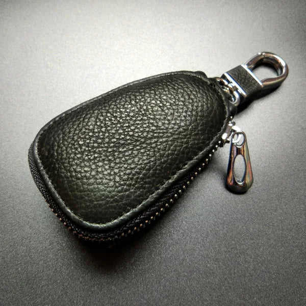 Cowhide Key Holder Wallet Men Business Car Key Chain Case