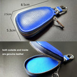 Cowhide Key Holder Wallet Men Business Car Key Chain Case
