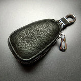 Cowhide Key Holder Wallet Men Business Car Key Chain Case