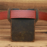 Cowhide Leather Belt Waist Bag for Women Men
