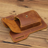 Cowhide Leather Belt Waist Bag for Women Men