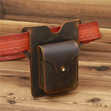 Cowhide Leather Belt Waist Bag for Women Men