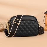 Cowhide Leather Crossbody Sling Bag Multi-layer Pocket Messenger Handbag