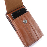 Cowhide Leather Fanny Waist Packs Men Classic Texture Casual Phone Pouch