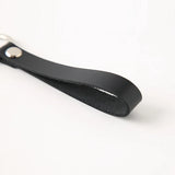 Cowhide Leather Keychain Pocket for Bag Car Keys Clip Ring DIY Gift