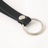 Cowhide Leather Keychain Pocket for Bag Car Keys Clip Ring DIY Gift