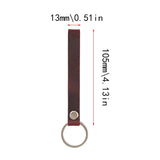 Cowhide Leather Keychain Pocket for Bag Car Keys Clip Ring DIY Gift