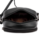 High Capacity Cowhide Leather Women Messenger Bag