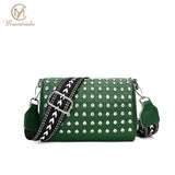 Cowhide Messenger Bags Small Square Bag Leather Women Makeup Bag Women Bags Diam