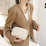 Cowhide Messenger Bags Small square bag Leather Women Handbags