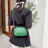 Cowhide Messenger Bags Small square bag Leather Women Handbags