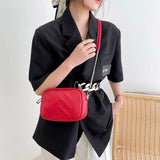 Cowhide Messenger Bags Small square bag Leather Women Handbags