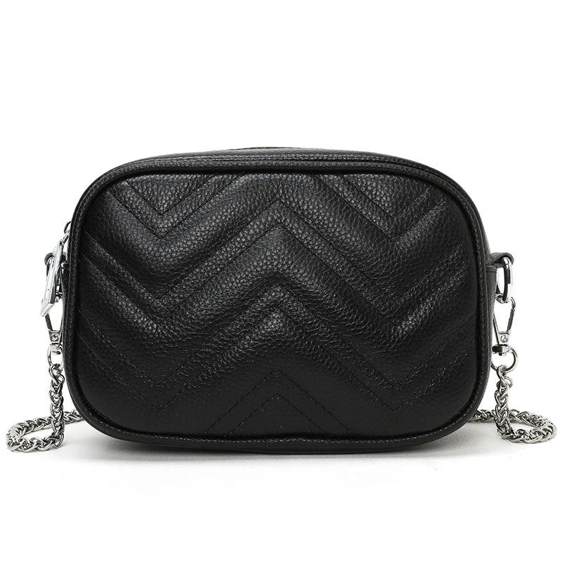 Cowhide Messenger Bags Small square bag Leather Women Handbags Women Bags