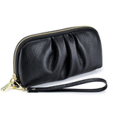 Cowhide Women Long Wallets Handbag Soft Leather Mobile Phone Bag Large Capacity