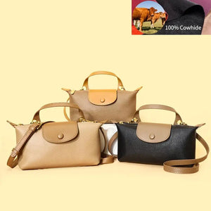 Cowhide Women's Shoulder Bags Leather Crossbody Bag Handbags Ladies Tote Bag