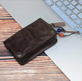 Hand-Painted Multifunctional Cowhide Driver's Key Case