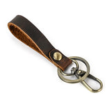 Crazy Horse Key Holder For Men Keychain Leather Keyring