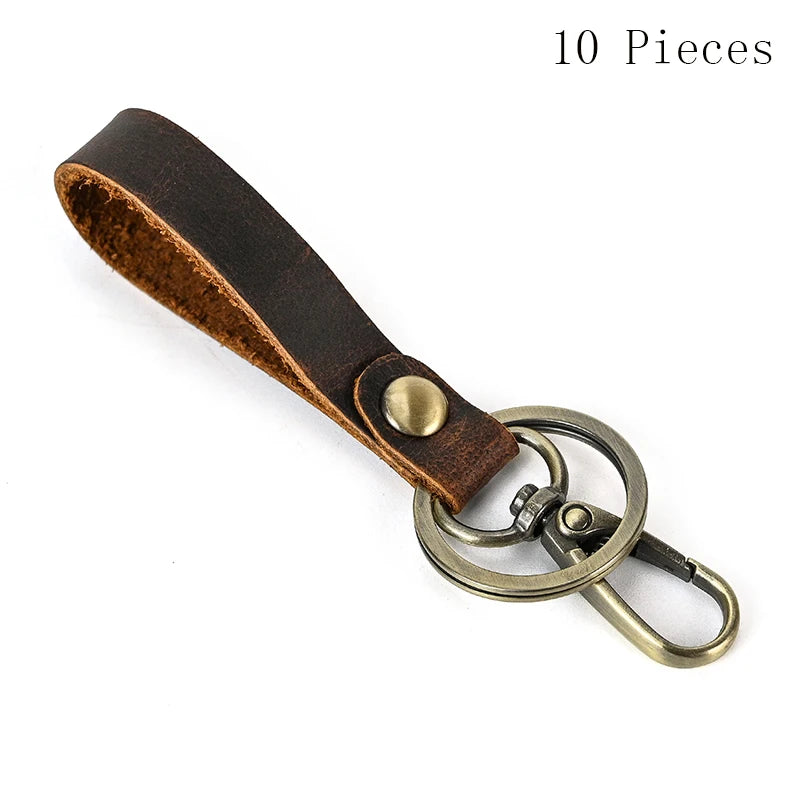 Crazy Horse Key Holder For Men Keychain Leather Keyring