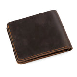 Crazy Horse Leather Men's Wallet European & American Dollar Clip