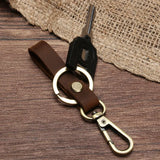 Crazy Horse Leather Keychain Key Holder Housekeeper