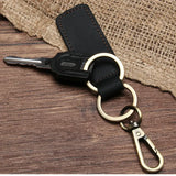 Crazy Horse Leather Keychain Key Holder Housekeeper