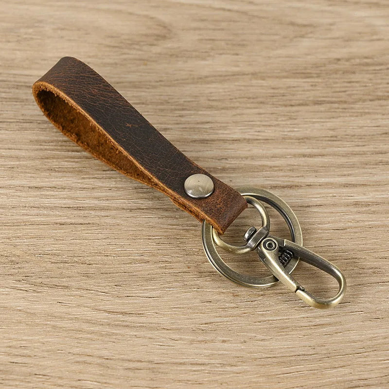 Crazy Horse Leather Keyrings Bulk Men Women Key Chains