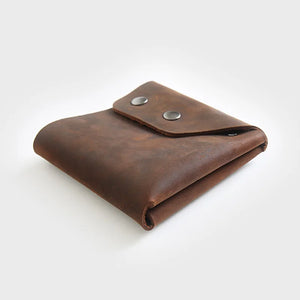 Crazy Horse Leather Men Wallet Vintage Male Purse Short Hasp Young Students Wall