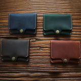 Crazy Horse Leather Men Wallets Retro Small Purse Cow Leather