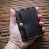 Crazy Horse Leather Men Wallets Retro Small Purse Cow Leather