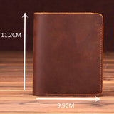Crazy Horse Leather Men Wallets Top Cow Leather Minimalist Wallet