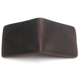 Crazy Horse Leather Men Wallets Vintage Top Thin Cowboy Wallet