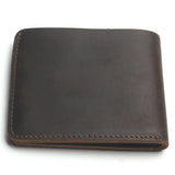 Crazy Horse Leather Men Wallets Vintage Top Thin Cowboy Wallet