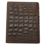 Stylish Crazy Horse Leather Wallet for Men Crocodile Style