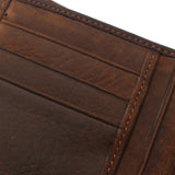Stylish Crazy Horse Leather Wallet for Men Crocodile Style