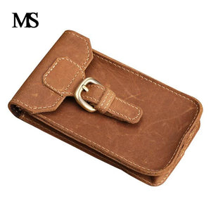 Crazy Horse Leather Waist Pack for Mobile Phone TW1615