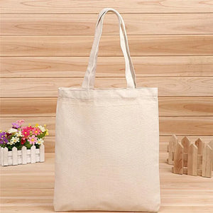 Creamy White/Natural Canvas Shopper Bag Large-capacity