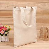 Creamy White/Natural Canvas Shopper Bag Large-capacity