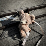 3D Injured Bear Plush Bag Women Crossbody Messenger Chain Purses Handbags