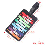 3D Soft PVC Luggage Tag Travel Backpack Label
