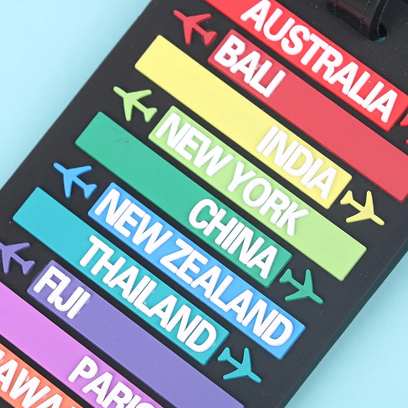 3D Soft PVC Luggage Tag Travel Backpack Label