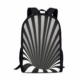 3D Line Pattern Printing School Backpack for Kids