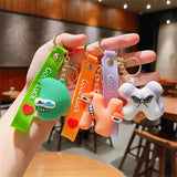 ABC Lore Keychains Kids Toys English Letters Animal Pendant Bag Accessories