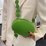 Femme PU Messenger Bag Shoulder Bean Bag Small Round Bag