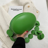 Femme PU Messenger Bag Shoulder Bean Bag Small Round Bag