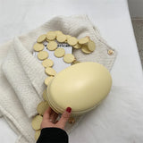 Femme PU Messenger Bag Shoulder Bean Bag Small Round Bag
